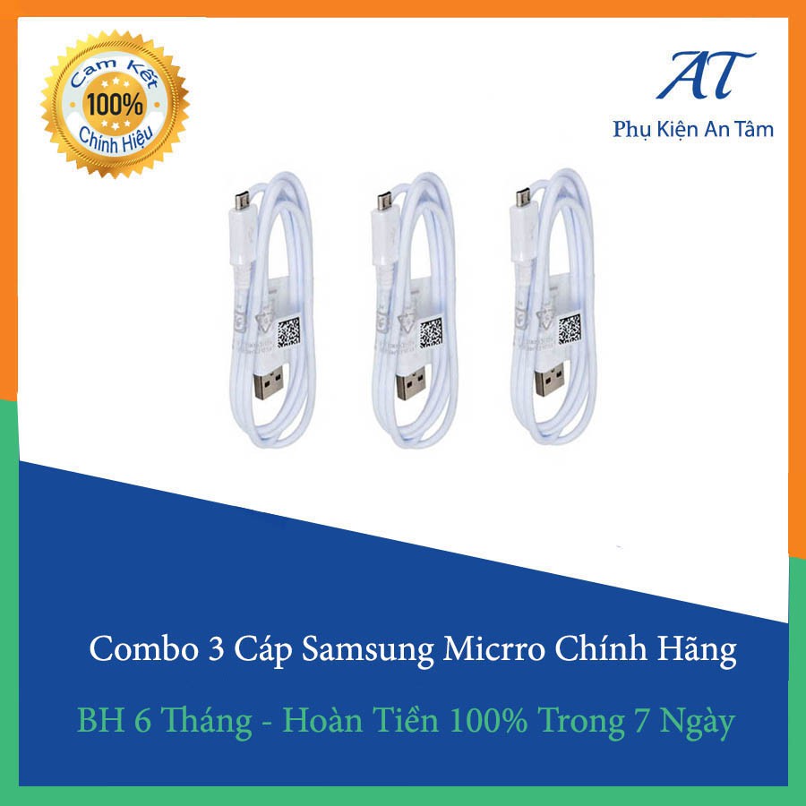 Combo 3 Cáp sạc Samsung Micro USB (dài 1.2m)