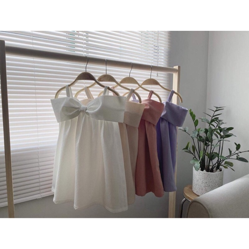 Váy nơ 4 màu kẹo ngọt cho bé | Dotori