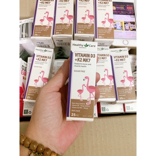 Vitamin D3+K2 Mk7 Healthy Care Úc 25ml