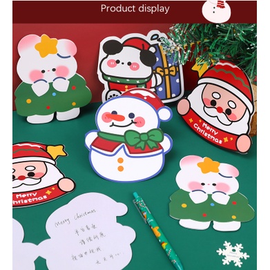 Thiệp chúc mừng Giáng Sinh hình Ông Già Noel xinh xắn đáng yêu DIY - MyNa Mart