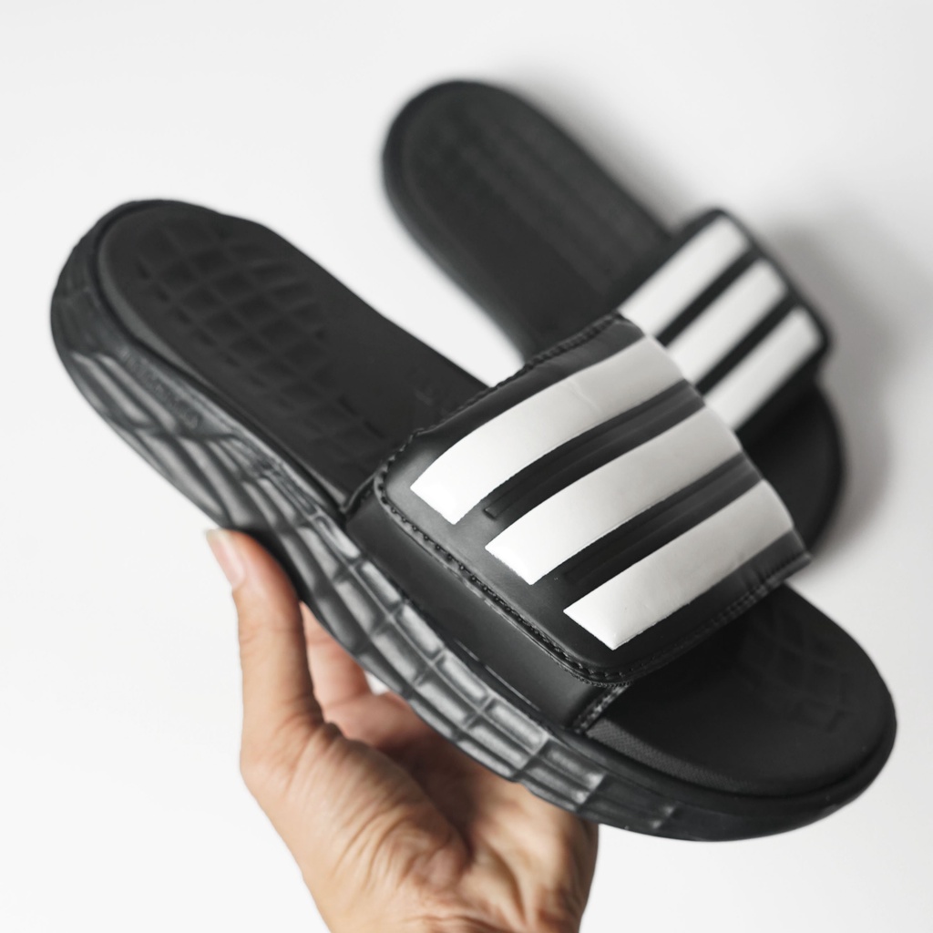 Dép Quai Ngang Nam DURAMO DÁN SL SLIDE BLACK - HÀNG VNXK - BGHOUSE
