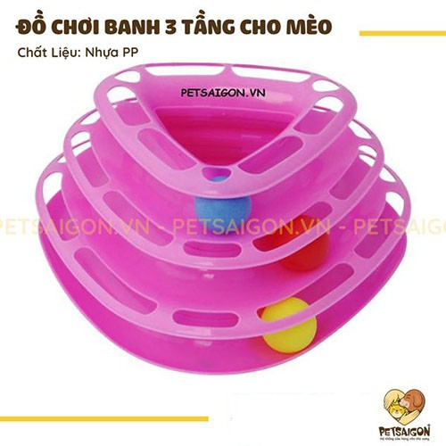 ĐỒ CHƠI BANH 3 TẦNG CHO CHÓ MÈO