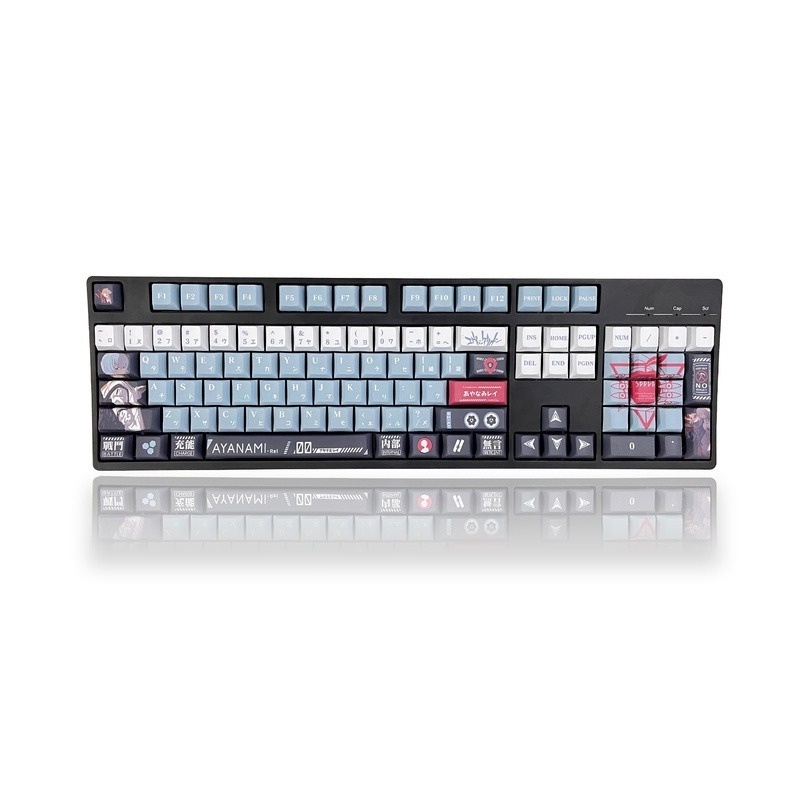 142 Phím Ayanami Rei Keycaps Cherry Profile EVA Chủ đề Anime Phim hoạt hình PBT DYE-SUB Bàn phím cơ học Keycap