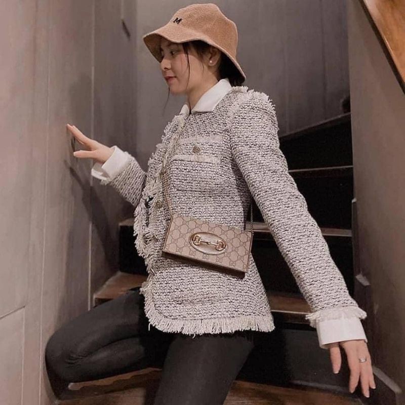 Túi xách nữ G/C horsebit sz19cm cực xinh fullbox túi vải hãng