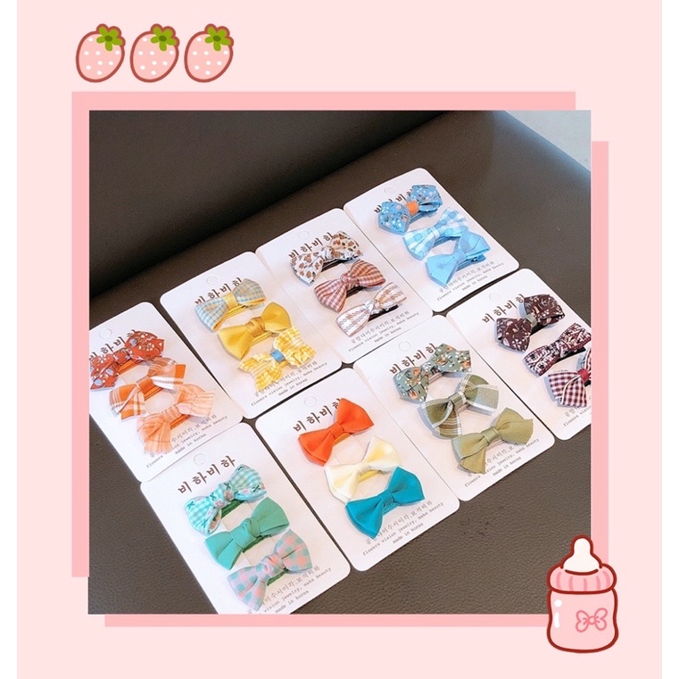 [Phần 2] - NƠ - Set 3 kẹp nơ cho bé 3,5cm