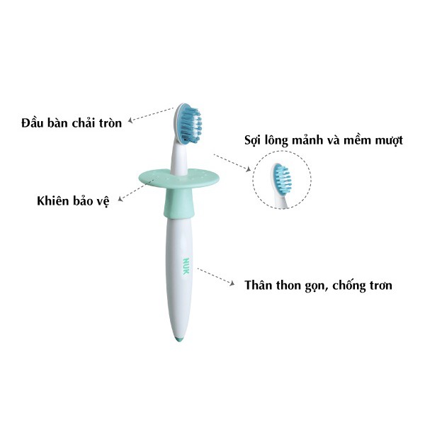 Bộ bàn chải và kem đánh răng Nuk cho bé 3-36 tháng NU21438