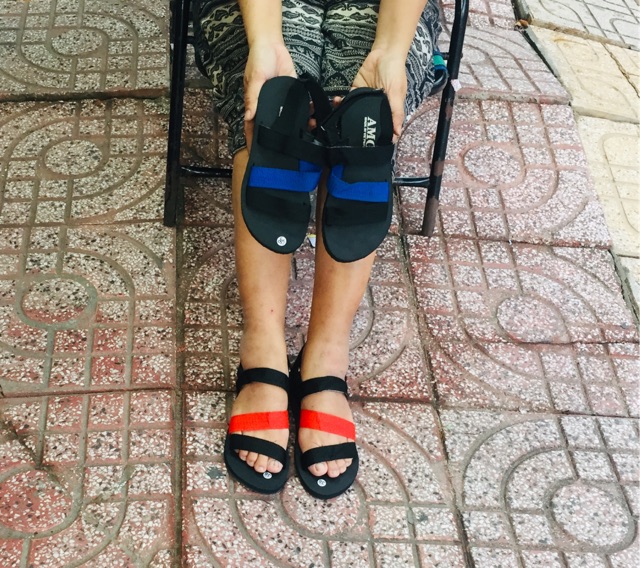 Sandal Nam Nữ/ Giày Xăng-đan Unisex 2 Quai Dù Dành Cho Chân Mỏng Size 36-39 - Lucky Girl shop