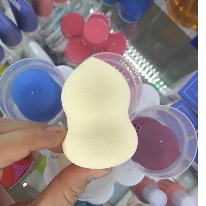 Bông phấn hình hồ lô mềm mịn mềm tách sét hộp