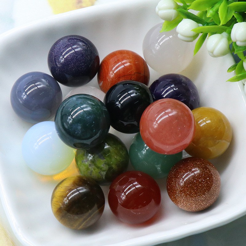 Viên đá thanh tẩy phong thủy hình tròn 16 mm to đẹp loại 1 được chọn màu DA13