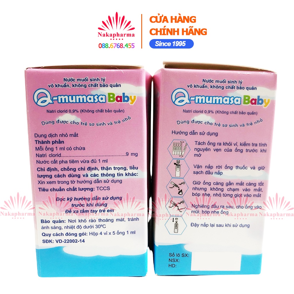 Nước muối sinh lý vô khuẩn Q-mumasa Baby an toàn cho bé sơ sinh và trẻ nhỏ – Qmumasa Qmamusa
