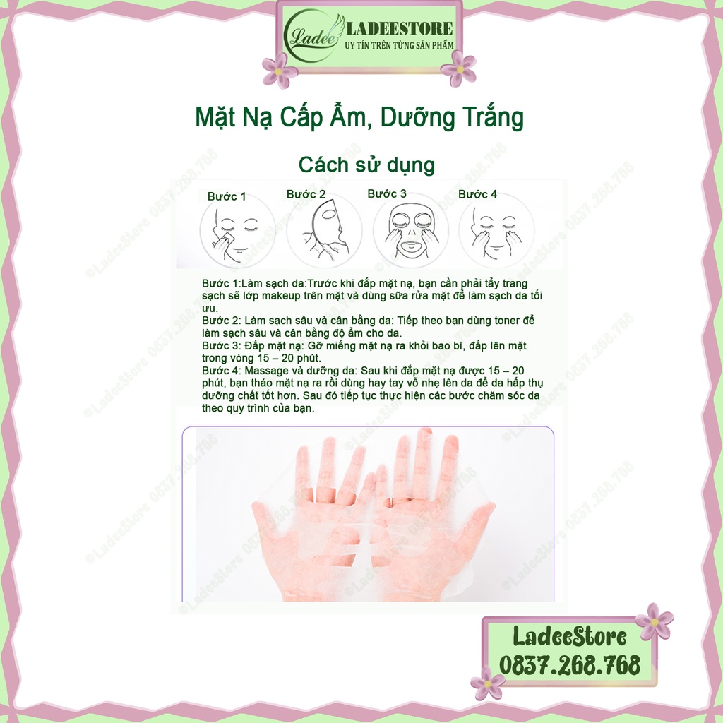 Mặt Nạ Cấp Ẩm, Mặt Nạ Trắng Da HA Mask Ha