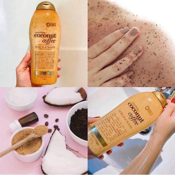 Sữa tắm và tẩy tế bào chết OGX Coconut Coffee 577ml