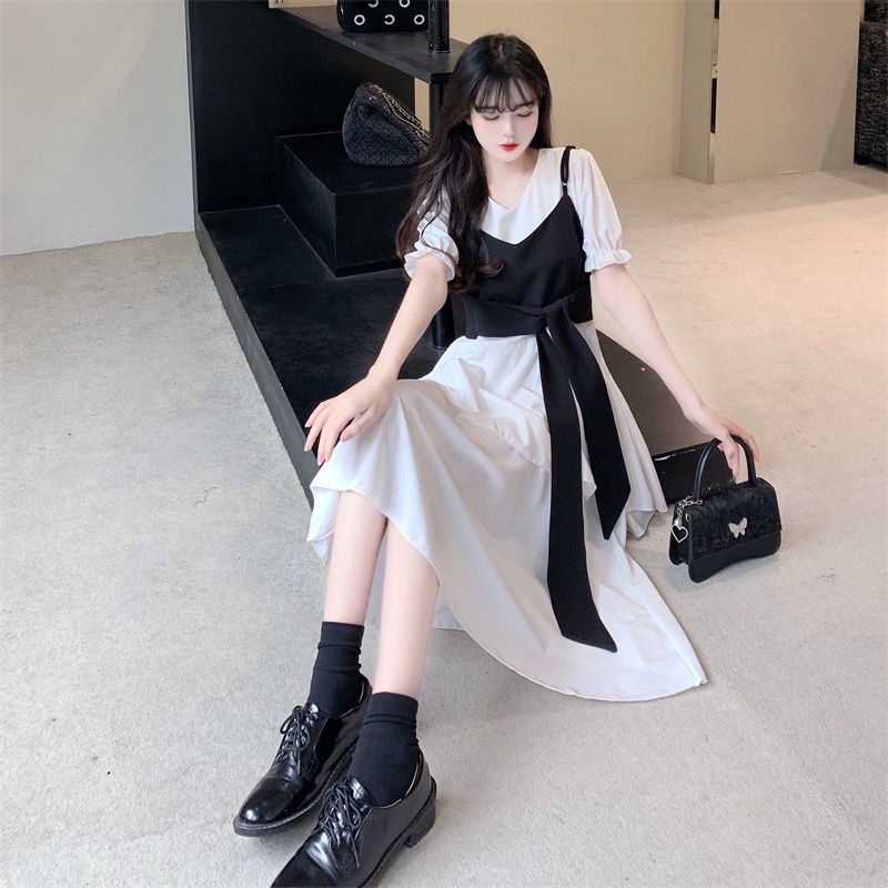 IELGY Set Áo Váy Thời Trang Phong Cách Pháp Cá Tính Cho Nữ