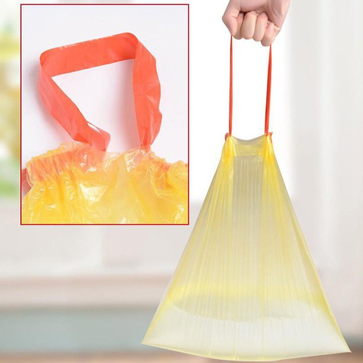 Túi Đựng Rác Sinh Học Tự Phân Hủy Có Dây Rút Size 45*50cm (15 túi/ 1 cuộn)