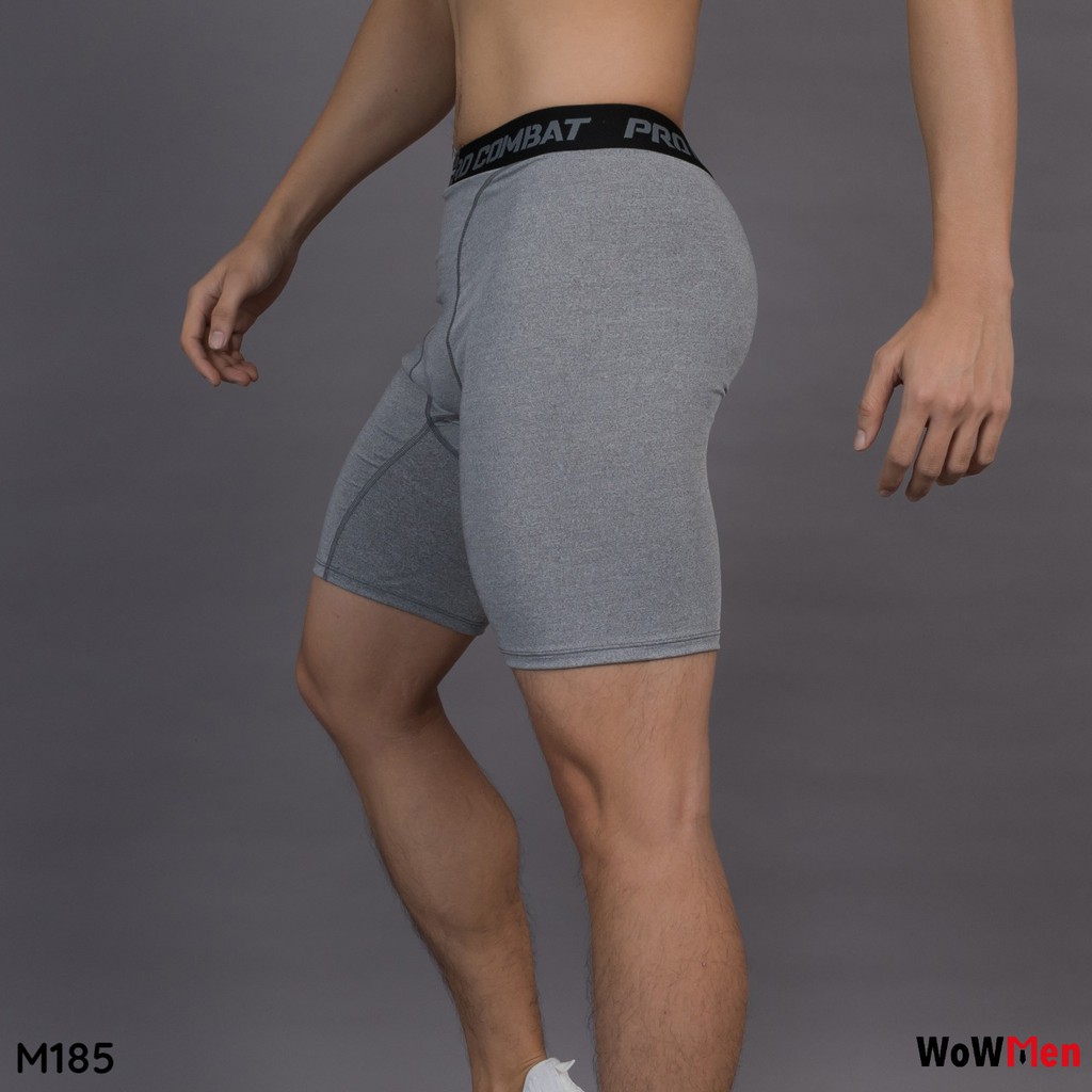 Quần Short Thun Legging Nam Ôm Bó Sát Bó Cơ Thể Thao Tập Gym Chạy Bộ Bơi Lội Đá Bóng Ngắn Trên Gối - M185