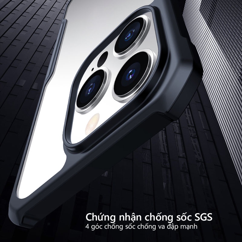 Ốp lưng XUNDD iPhone 14 / 14 Pro / 14 Pro Max Mặt lưng trong, Viền TPU, Chống sốc