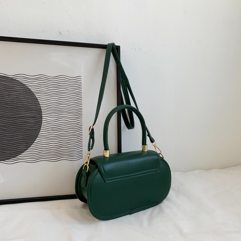 Túi đeo vai IELGY hình bầu dục màu sắc tương phản thời trang xuân hè