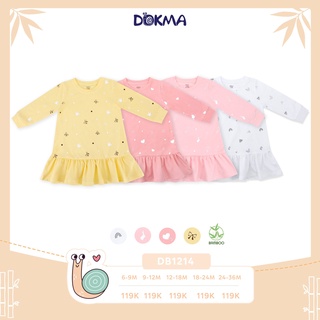 Db1214 - db1088 váy đầm dài tay thu đông bamboo/ cotton bé gái dokma