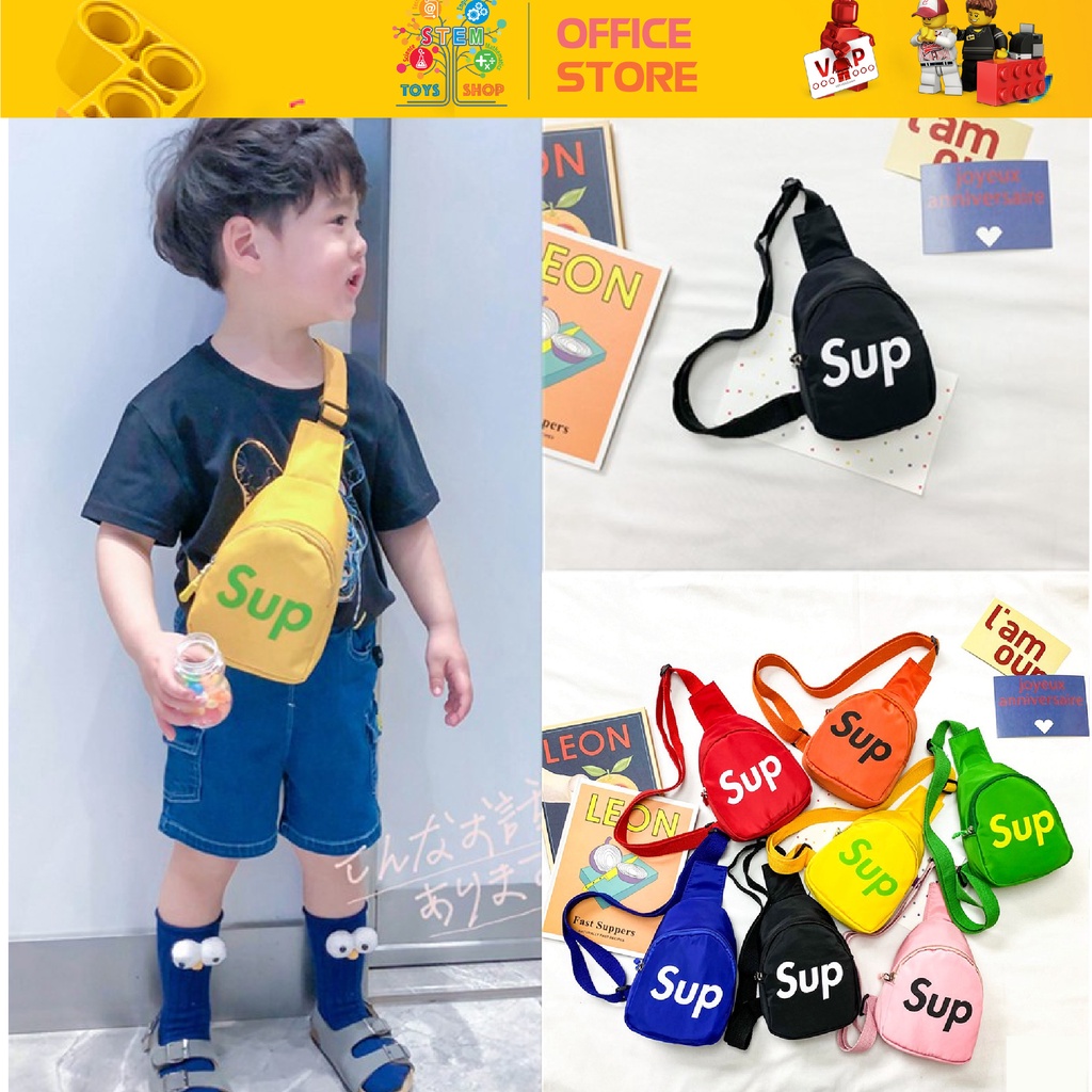Túi Bao Tử Thời Trang Chữ SUP Nhiều Màu Phong Cách Hàn Quốc Xinh Xắn Cho Bé