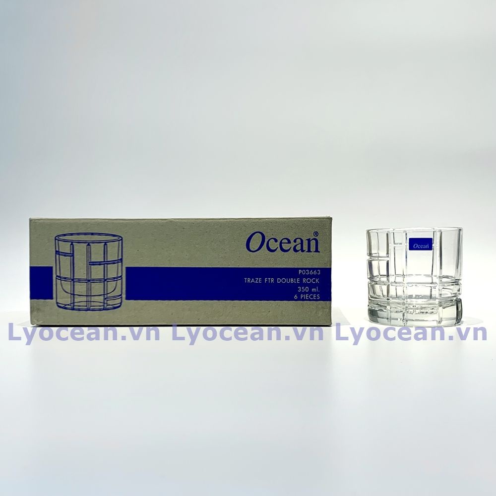 (Ocean.3663) BỘ 6 CỐC THỦY TINH TRAZE FTR OCEAN THÁI LAN - 350ML