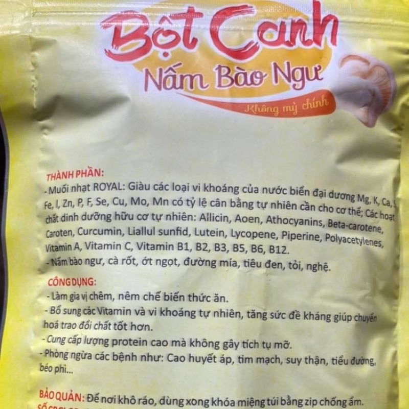 BỘT CANH NẤM BÀO NGƯ 200G