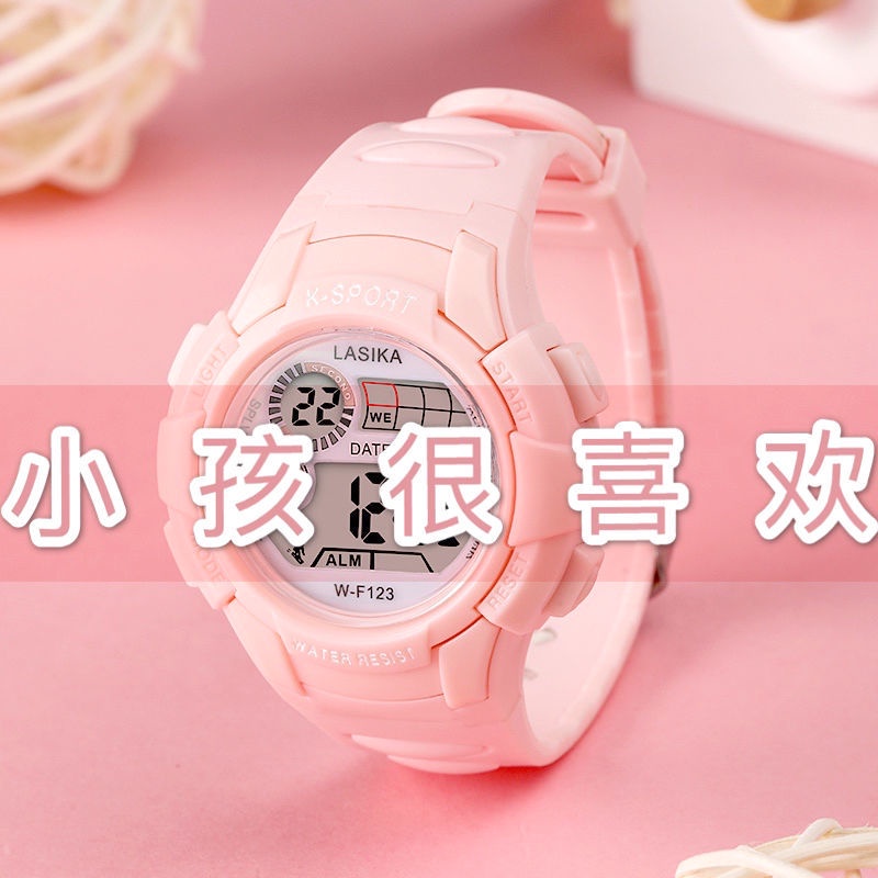 Đồng Hồ Báo Thức Điện Tử Chống Sốc Chống Thấm Nước Cho Bé Gái Trên 8-10 Tuổi