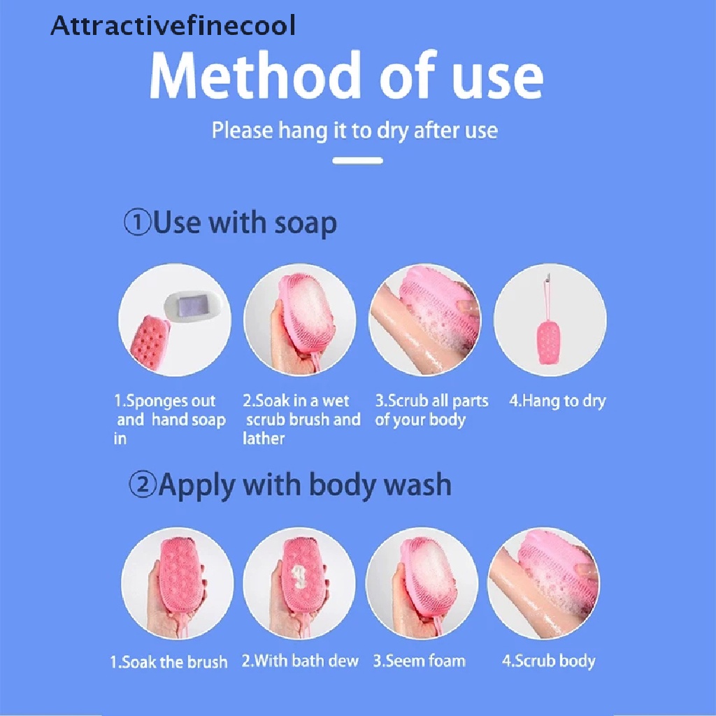 Dụng cụ silicone chà lưng khi tắm