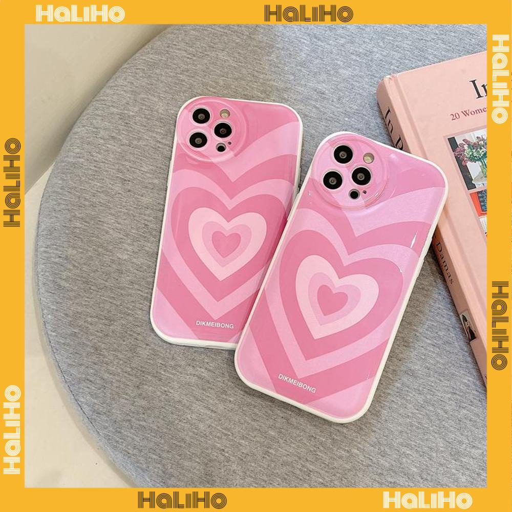Ốp điện thoại silicon túi khí in trái tim hồng thích hợp cho iPhone 11 Pro Max 13 Pro Max 12 Pro Max 7Plus xr XS Max