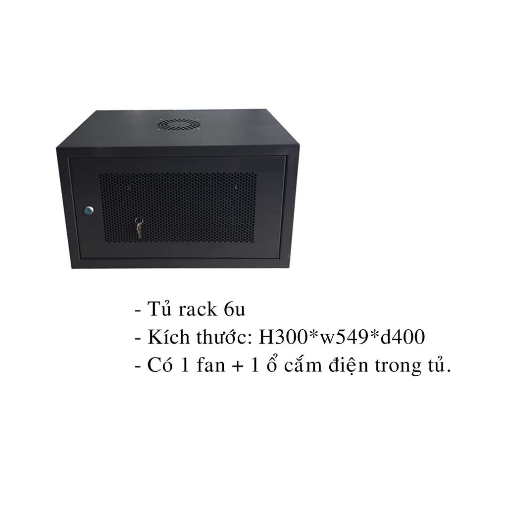 Tủ rack 6U đựng đầu ghi Camera KUNGFU