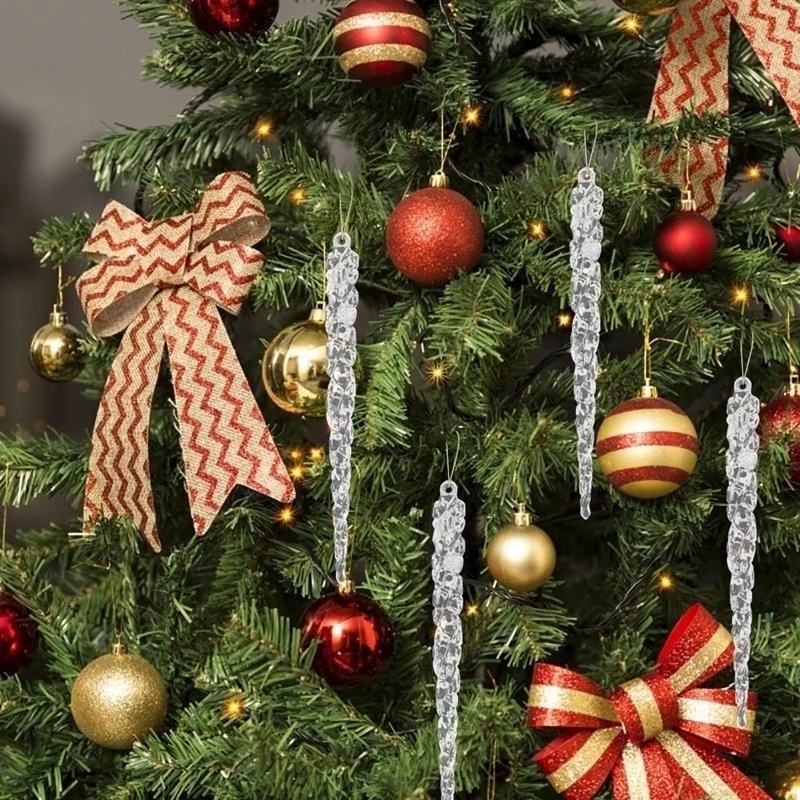 Set 12 phụ kiện treo trang trí cây thông noel tùy chọn màu sắc