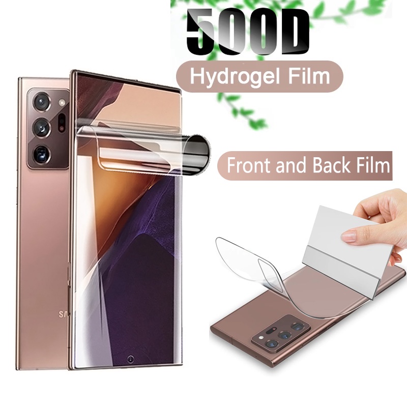 Miếng dán hydrogel mềm bảo vệ mặt trước và sau cho Samsung Note 9 10 20 Ultra S10 S20 S21 Plus Ultra S20 FE