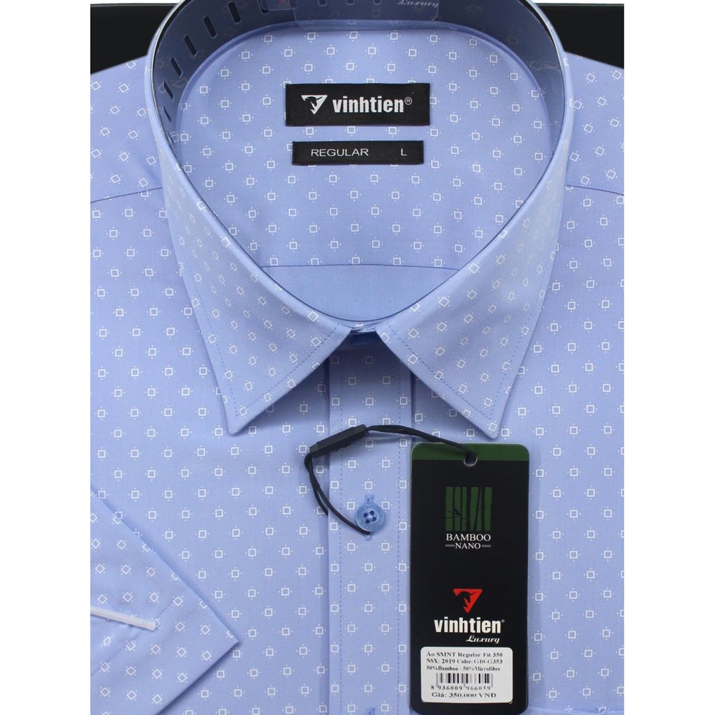 Áo Sơ Mi Bamboo Ngắn Tay Dáng Regular Vĩnh Tiến G353