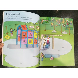 Dính dán - Usborne sticker book - Building Sites