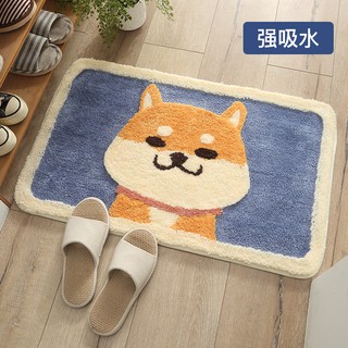 thảm lót sàn Chống Trượt Hình Chú Chó Akita Đáng Yêu