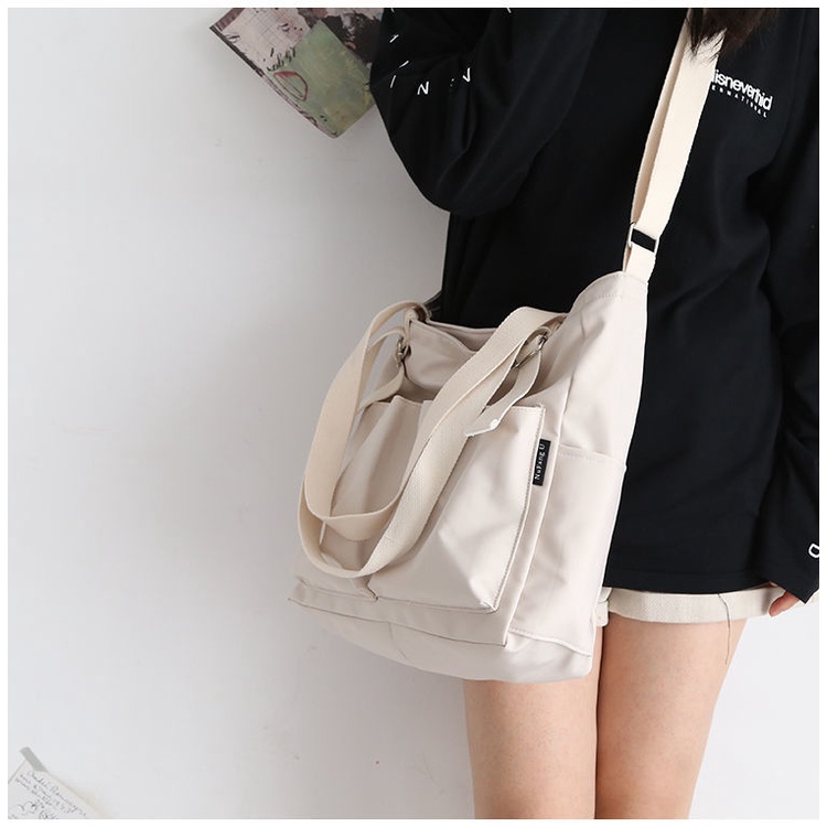 Túi Đeo Chéo Vai Bằng Nylon Chống Nước Sức Chứa Lớn Phong Cách Hàn Quốc Cho Nữ
