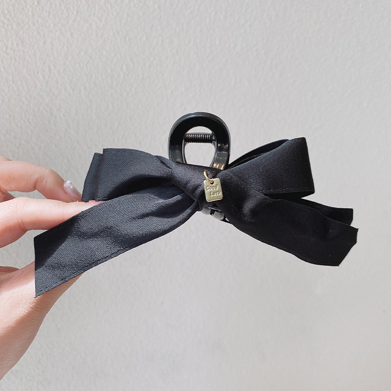 Kẹp Tóc Nơ Lớn Bằng Vải Acrylic Thời Trang Hàn Quốc