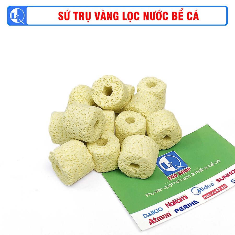 Sứ lọc bể cá, sứ trụ vàng | lọc nước bể cá (100Gram)