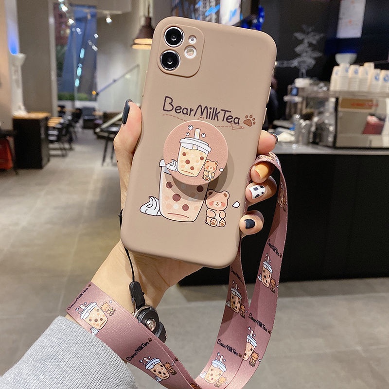 Ốp điện thoại silicone có giá đỡ WSS7 thích hợp cho IPHONE 6 6S PLUS 11 12PROMAX 7 8 PLUS SE X XR XS MAX 11 12 PRO MAX