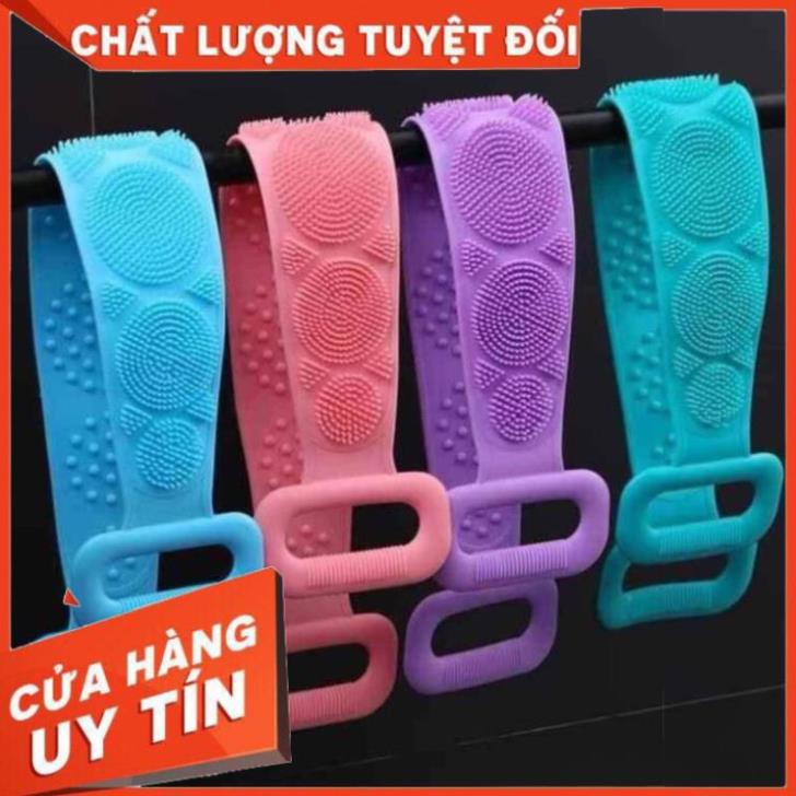 Hot -  Dây Chà Lưng Silicon, Dây Đeo làm Sạch Tế Bào Chết, Đai Cọ Tắm Silicon HCM.