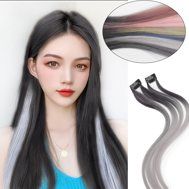 Tóc Giả Thẳng Dài 24 "Nhuộm Màu Ombre Bằng Sợi Tổng Hợp Chịu Nhiệt Độ Cao