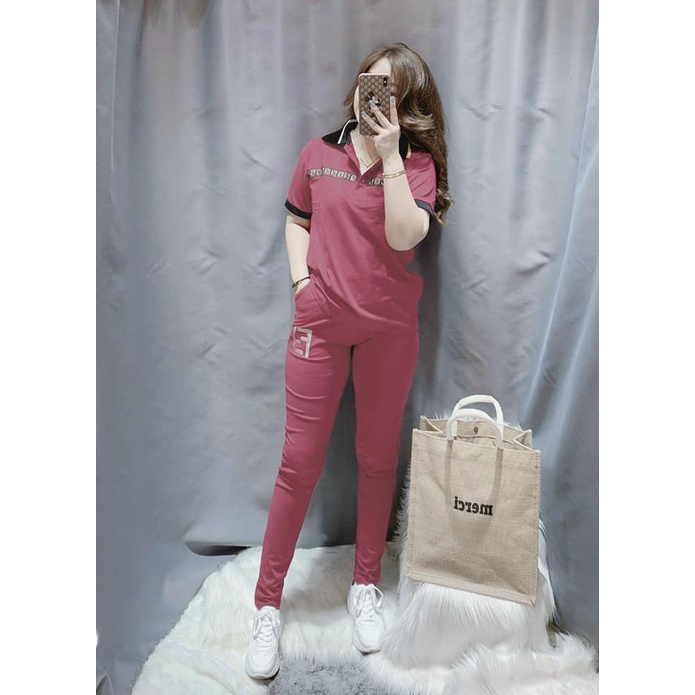 Đồ bộ cotton cổ trụ - chay viên - size ( 42kg - 70kg )