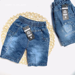 Quần short bé trai 🍓chất jean co giãn xịn🍓 quần sooc bé trai size từ 8 đến 22kg chất jean co giãn siêu đẹp