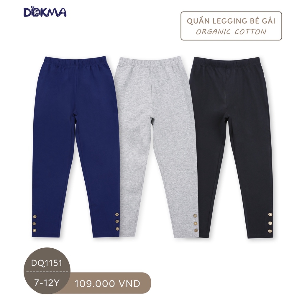 7-12Y Quần dài legging bé gái Dokma DQ1151