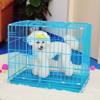 [TỔNG KHO ĐỒ PET] -Chuồng Sắt Sơn Tĩnh Điện Cho Chó Mèo-Loại Dày - 2 Cửa Trên Và Bên Cạnh - Kèm Khay Nhựa - Gấp Gọn Được