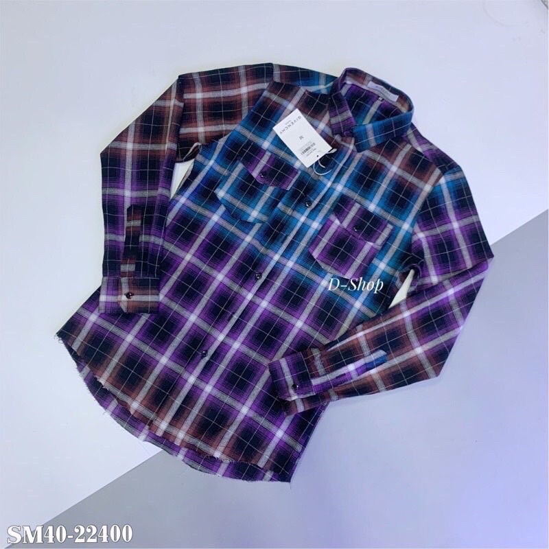 Áo sơ mi nam bbr loang màu dài tay rách gấu , chất liệu cotton không phai màu không xù lông