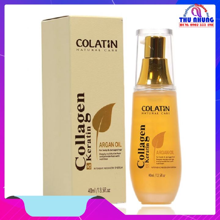 Tinh dầu dưỡng bóng tóc Colatin Arganoil Serum phục hồi tế bào gốc và kích thích mọc tóc 40ml