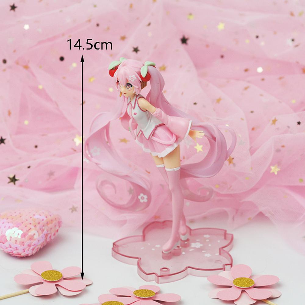 Mô Hình Đồ Chơi Nhân Vật Hatsune Miku Sakura Màu Hồng Dễ Thương