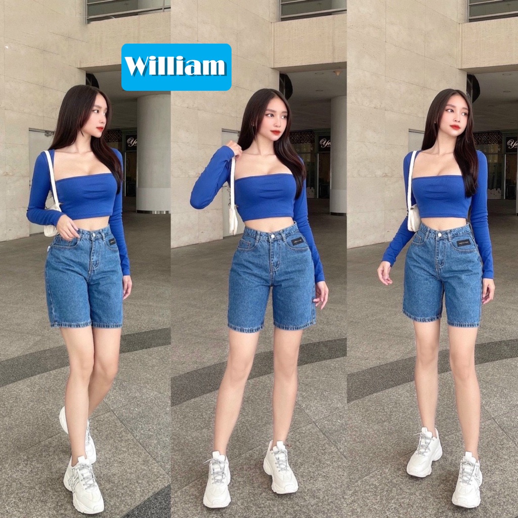 Quần jean ngố nữ lưng cao ống rộng, dễ dàng phối đồ cực sành điệu William - AT194 A