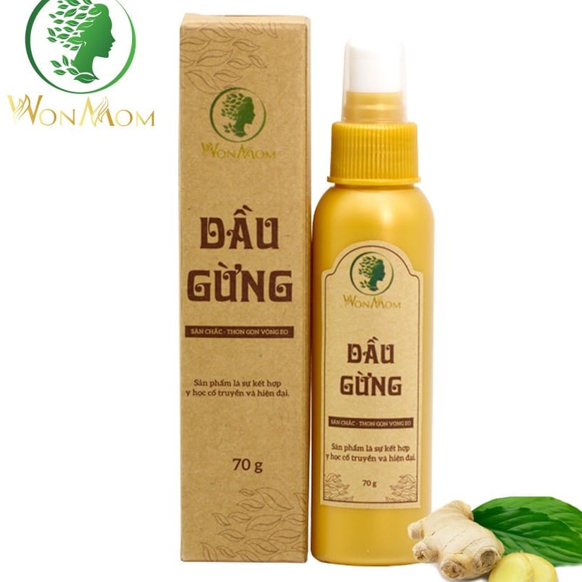 [CHÍNH HÃNG WONMOM] DẦU GỪNG MASSAGE TAN MỠ BỤNG SAU SINH WONMOM 70G – DẦU GỪNG