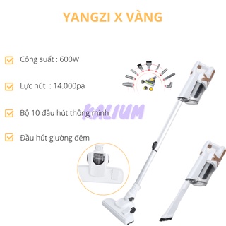 Máy hút bụi cầm tay YANGZI - Máy hút bụi gia đình hàng nhập khẩu CAO CẤP bảo hành 12 tháng, lực hút khỏe 14000Pa